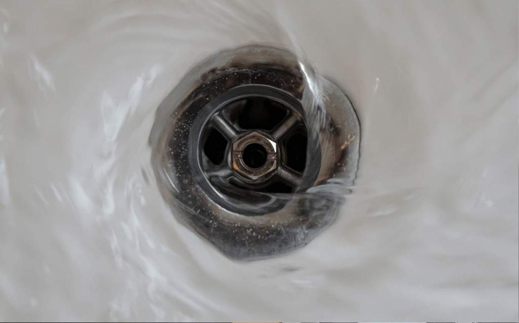 Water going down drain properly